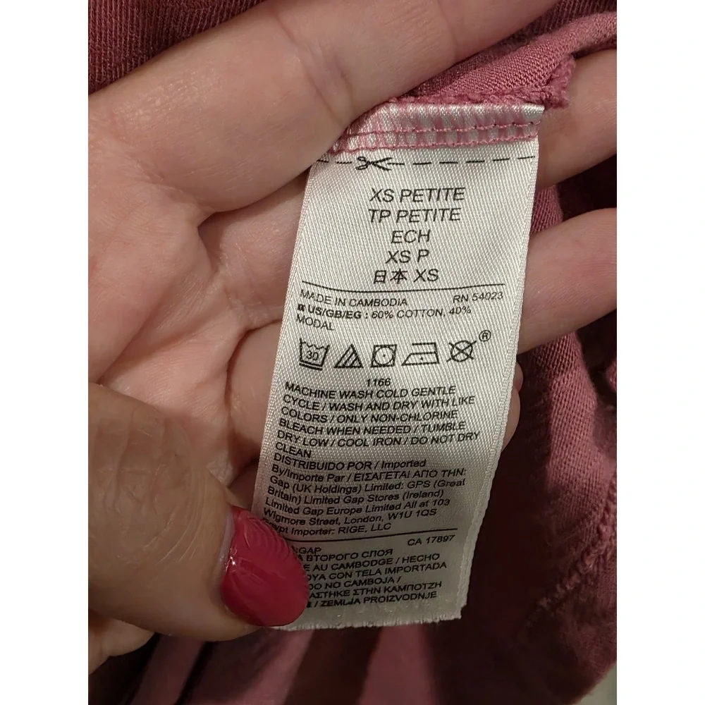 Gap Dusty Pink Slipdress Midi SzXSP Cotton‎ Modal Summer Travel Feminine Comfort